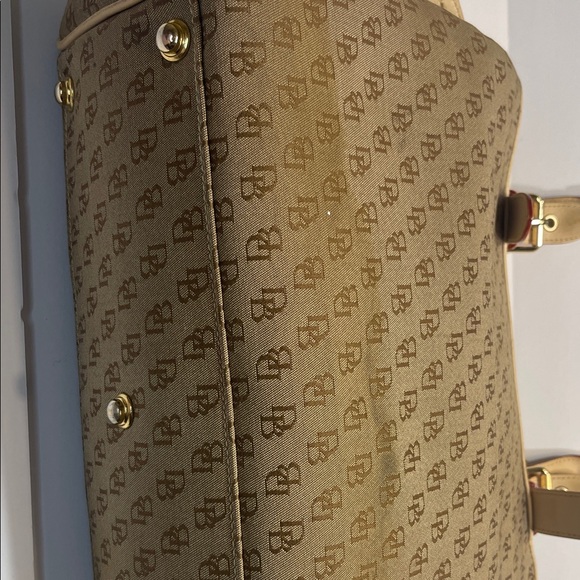 Dooney & Bourke Tan Monogram Satchel - Picture 10 of 11